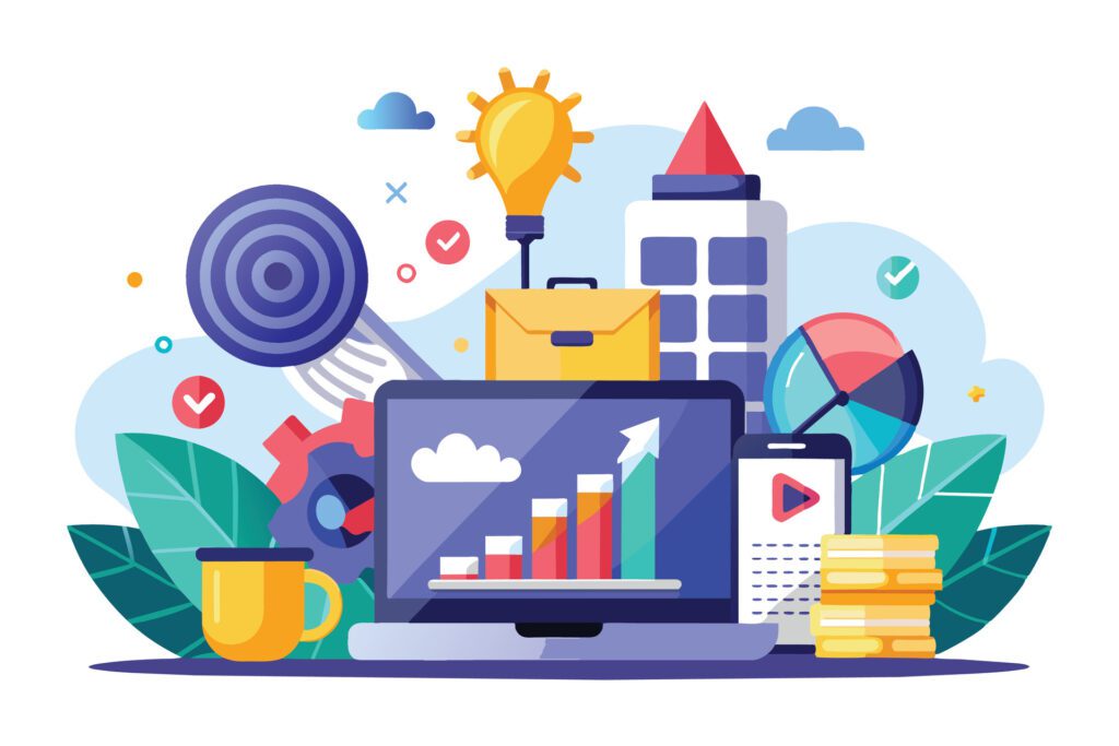 vecteezy a colorful illustration depicting modern business success 47783449